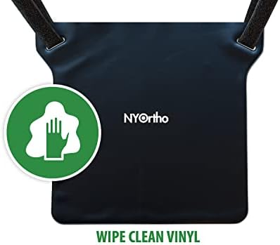 NYOrtho Urinary Drain Bag Holder – Vinyl Privacy Cover for Foley, Catheter or Urine Bags – Hook & Loop Closure, Water-Resistant, Easy to Clean – Straps for Wheelchair or Bed – 10.5x11.25 in – 1 Unit