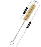 Test Tube Cleaning Brush 25mm Dia. Tan Bristles Radial Tip 11inch Length Tube Wash Cleaning Brush for Lab Set Chemistry, 15 Pack (9.4inch)