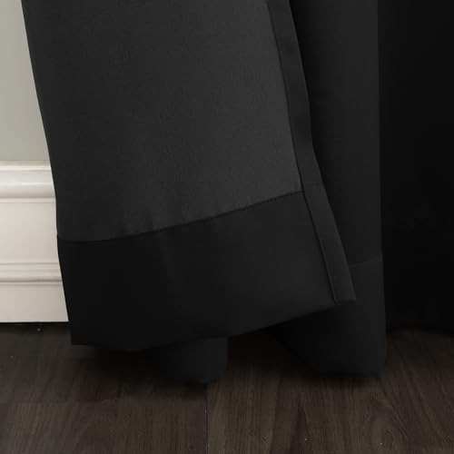 Sun Zero Becca Energy Efficient Grommet Curtain Panel, 40" x 95", Black