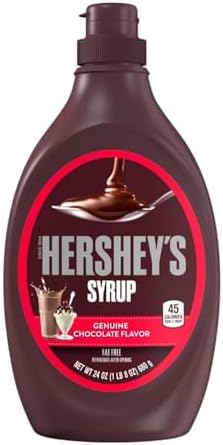 Hershey Dessert Syrup Variety Pack, 3 Tasty Flavors Chocolate 24 oz, Strawberry 22 oz and Caramel 22 oz, Delicious Toppings for Any Dessert