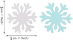 50PCS Edible Snowflakes for Cake Decorating Edible Christmas Cake Decorations Wafer Paper Snowflake Sprinkles Cupcake Toppers for Christmas Winter Holiday Frozen Theme Party Supplies （Blue+White mix）