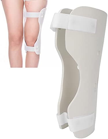 Knee Immobilizer, 15 Inch Breathable Compression Sleeve, Straight Leg Support Brace for Left Side, Foam Stabilizer for Injury Recovery and Post Surgery