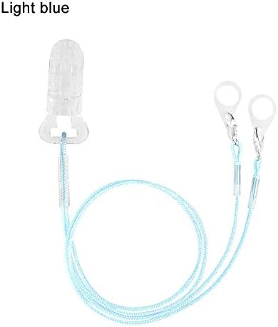 Hearing Aid Clip - Anti-Lost Hearing Aids Lanyard Protector BTE Clip Holder for Adults Seniors (Light Blue)