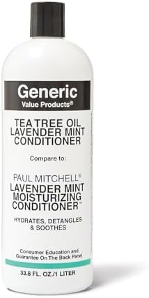 Generic Value Products Tea Tree Oil Lavender Mint Conditioner, Hydrates and Detangles, Invigorating Fragrance, Soothes Scalp, Gluten Free, 33.8 Oz