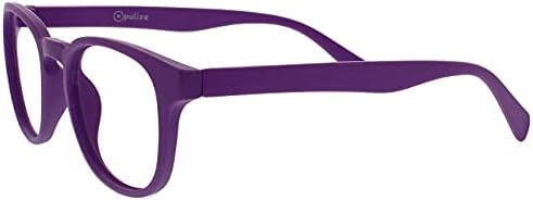 OPULIZE POP Reading Glasses for Women Men,Scratch Resistant Round Matt Frame with Spring Hinges, Purple +1.00 (Pack of 1)