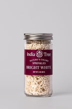 Bright White Sprinkles – Vegan, Non‑GMO, Dye‑Free, Allergen‑Free, 3 oz Jar – India Tree Nature’s Colors