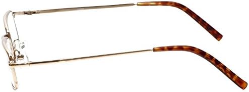 Calabria 753-XL Extra Large Metal Reading Glasses with Clear Lenses – Gold | Lightweight Frame with Long Temples | Spring Hinges Eyeglasses | Magnification Strength +1.75