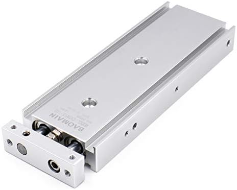 Baomain CXSM15x100 Double Rod Pneumatic Air Cylinder,0.59 inch(15 mm),Stroke 3.93 inch(100 mm), Double-Acting,Aluminum Body for Industrial Automation