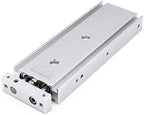 Baomain CXSM15x100 Double Rod Pneumatic Air Cylinder,0.59 inch(15 mm),Stroke 3.93 inch(100 mm), Double-Acting,Aluminum Body for Industrial Automation