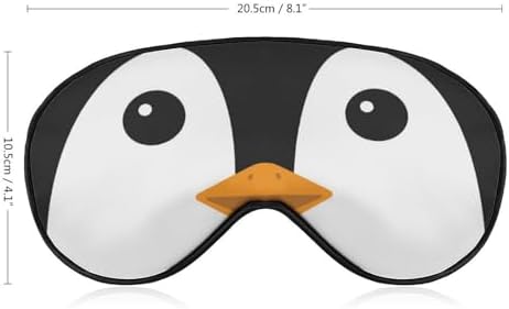 Cute Penguin Face Sleeping Mask Animal Head Sleep Eye Mask Blindfold with Adjustable Strap Soft Eye Mask Sleep for Blocking Out Lights
