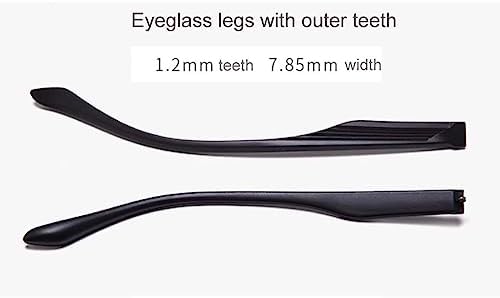 ZEALMAX 1 Pair Universal Plastic Eyewear Legs and Arms, Glasses Replacement Frame Temple for Men and Women, Black