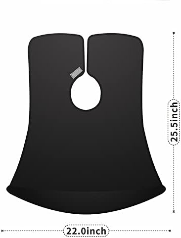 Beard Bib, Beard Apron Foldable Multi-Purpose Shaving Bib, Waterproof shaving cloth set non-stick beard shawl, Suitable for all men's gifts (black)