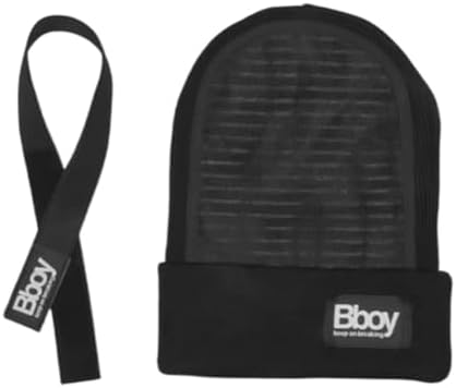 1set Classic Spin Cap with Bandage Non-Slip Knitted Spin Hat Professional Bboy Headspin Beanies with Sponge Padded for Hip Hop Breakdance