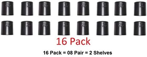 JSP Manufacturing 1" Diameter Post Wire Shelf Clips Shelving Split Sleeves Lock Metal Rack Locking Plastic Pick A Pack Wholesale Bulk 8 Pairs (16 Pack)