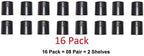 JSP Manufacturing 1" Diameter Post Wire Shelf Clips Shelving Split Sleeves Lock Metal Rack Locking Plastic Pick A Pack Wholesale Bulk 8 Pairs (16 Pack)