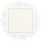 Five Star Napkins Cotton Cocktail Napkins, Beverage Napkin, Bar Napkin, Party Napkins, Small Napkins, Napkins for Events, Holidays, Weddings, Parties 4.5" x 4.5" - Single Use (50 x) Ecru