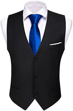 Barry.Wang Mens Suit Vest Slim Fit V-Neck 2-Pocket Solid Color Waistcoat Dress Formal Business Tuxedo Wedding Party