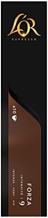 L'Or Espresso Café Forza - Intensité 9 - 50 Capsules en Aluminium Compatibles avec les Machines Nespresso (Lot de 5X10 capsules)