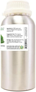 Peppermint Essential Oil (Mentha piperita) – 16 fl oz – 100% Pure & Uncut – Aluminum Bottle – GreenHealth