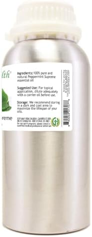 Peppermint Essential Oil (Mentha piperita) – 16 fl oz – 100% Pure & Uncut – Aluminum Bottle – GreenHealth