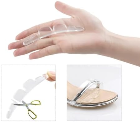 3 Pairs Transparent Self-Adhesive Forefoot Stickers Non-Slip Protective Foot Pads Anti-Abrasion Toe Protectors for Women High Heels Slip Prevention Comfortable