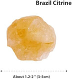 Apengshi Brazil Citrine Raw Crystals 2PCS Natural Rough Rocks Healing Crystal and Stones DIY Raw Stones Meditation Fountain Garden Home Decor