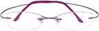 Titanium Frame Rimless Reading Glasses in 24 Strengths and 5 Colors