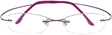 Titanium Frame Rimless Reading Glasses in 24 Strengths and 5 Colors