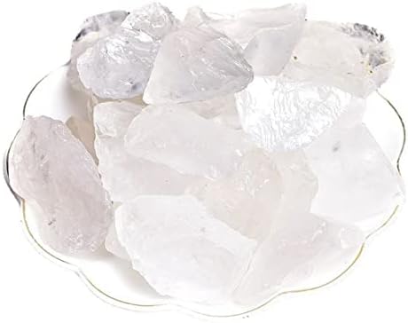 Clear Quartz Raw Crystals, Large 1.25-2.0" Healing Crystals Natural Rough Stones Crystal for Tumbling, Cabbing, Fountain Rocks, Decoration, Polishing, Wire Wrapping, Wicca & Reiki