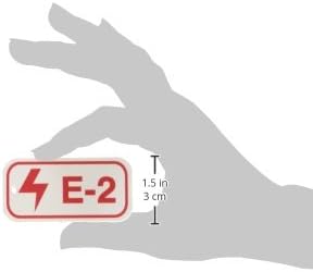 Brady 105640 1 1/2" Height x 3" Width, 1.5 inches Plastic (B-401), Red on White Energy Source Tags (5 Tags)