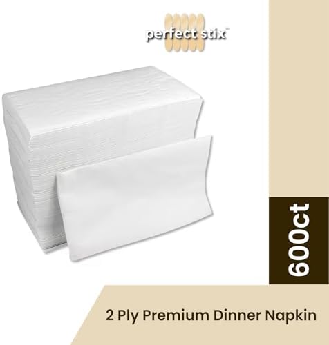 2 Ply Premium Dinner Napkin 1/8 Fold (Package of 600ct) 15" x 17"