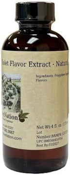OliveNation Violet Flavor Extract - Natural - Violet Extract For Baking Cakes, Cookies, Cupcakes, Water Soluble Floral Flavoring for Frosting, Fillings, Beverages, Cooking (8.00oz)