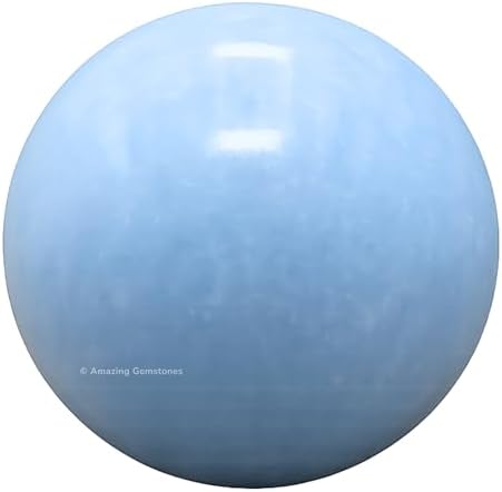 Amazing Gemstone Blue Calcite Crystal Ball with Stand - 1.5" Inches Crystal Sphere Meditation Balls for Witchcraft and Decorative Balls