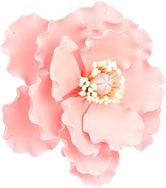 O'Creme Poppy Anemone Gumpaste Sugar Flower, 4.5 Inch - for Cake Decorating - Sugar Paste Decorations for Cakes, Cupcake Toppers - Birthday, Wedding, Valentines, Baby Shower - Set of 3 Pink