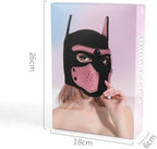Adults Neoprene Puppy Hood Mask Pup Play Gear, Removable Cosplay Dog Full Face Pup Hood Pup Mask