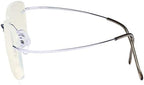 CessBlu Rimless Blue Light Blocking Glasses for Men Reading Computer Titanium Computer Readers Cut UV Rays Bendable