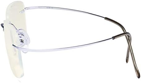 CessBlu Rimless Blue Light Blocking Glasses for Men Reading Computer Titanium Computer Readers Cut UV Rays Bendable
