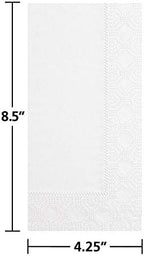 Hoffmaster 180700 Premium Dinner Napkin, Regal Embossed, 3-Ply, 1/8 Fold, 17" Length x 17" Width, White (Case of 2000)
