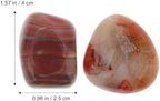 minkissy 2pcs Natural Sardonyx Agate Healing Stones for Art Crafts Meditation and Home Decor Irregular Pebbles for Positive Energy and Chakra Balancing