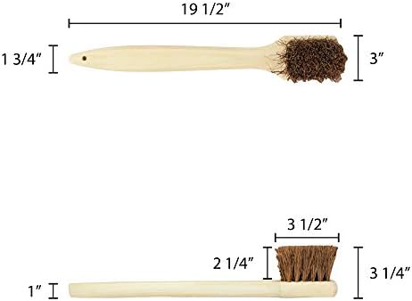 Thunder Group Wok Brush with Wooden Handle, 20-Inch