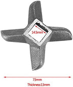 Fdit Shaped Steel Food Meat Grinder Blade for Quick Grinding and Mincing, 5 Different Blades, Suitable for Homemade Sausage with Stand Mixer Replacement Part (22), Fdit0gkdgx4mat-04