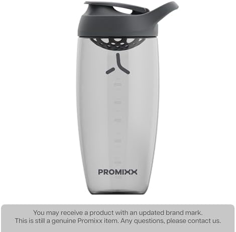 Promixx Pursuit Protein Shaker Bottle (24 oz) – Silent No-Ball Mixer, Leak-Proof Lid, BPA/BPS & Phthalate-Free ECOZEN – Easy-Clean Shaker Cup for Protein Shakes, Pre & Post-Workout Smoothies