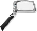 Carson LED Lighted 2.5X Power Rectangular Magnifier with Folding Collapsible Handle (MJ-30)