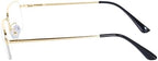 Half Frame Reading Glasses for Men Women Metal Rectangular Frame Spring Hinge + Glasses Strap