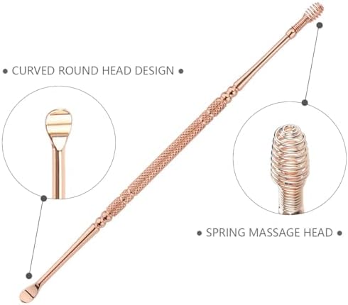 Ear Cleaner,Ear Wax Removal Double Ended with Stainless Steel 360° Spiral 2 Packs Ear Massage Cleaning Tool, Comfortable Ear Wax Removal Kit (2)