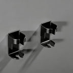 All Metal Electric Toothbrush Holder for Bathroom - Wall Mounted with Nano Adhesive - Slot for Sonicare Oral-B Tooth Brush Charger Base - 2 Pack- (Matte Black)