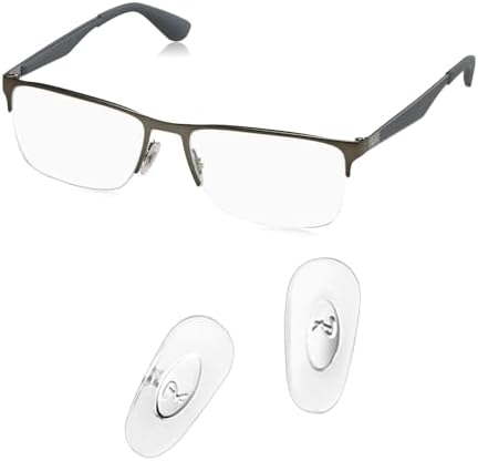 Replacement Nose Pads for Ray Ban RB6335 Push-in Sunglasses Glasses Repair Kits,Bonus Lens Cloth (16mm,Silver)