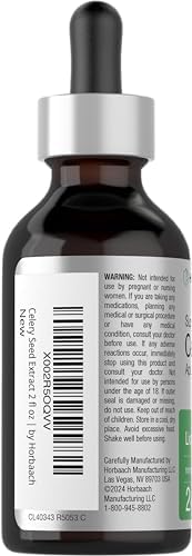 Horbaach Celery Seed Liquid Extract | 2 fl oz | Alcohol Free Tincture | Apium Graveolens | Vegetarian, Non GMO & Gluten Free Supplement