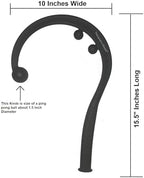 Therapist's Choice® Travel Size Pressure Point Hook Cane, Back and Neck Massager for Trigger Point Fibromyalgia Pain Relief and Self Massage, 15.5" Long, Perfect Size for Home, Office, Gym, Travel