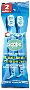 Crest Scope | Mini Brushes-Disposable Toothbrushes with Toothpaste and Pick for Work or Travel (12count, 6 Pack (12 Brushes))